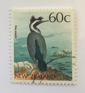 New Zealand 1988 Scott 926 used - 60c, Native bird,  Spotted Shag