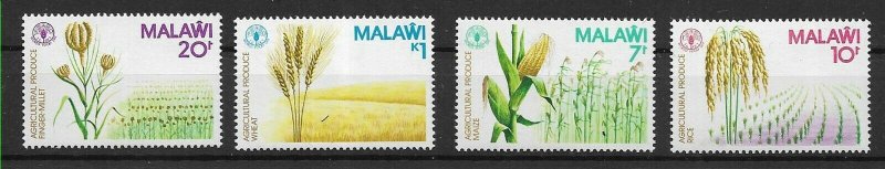 #8498 MALAWI  FLORA  FLOWERS  FRUITS YV 370-3 MNH