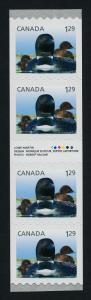 Canada 2508i Gutter Strip/Inscription MNH Loon, Bird, Baby Wildlife