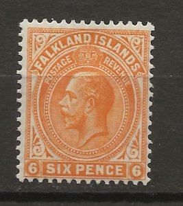 Falkland Is 34 SG 64 WMK 3 MNH VF 1912 SCV $17.50* (jr)