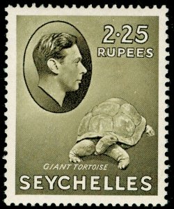 SEYCHELLES SG148, 2r.25 olive, M MINT. Cat £75. CHALKY