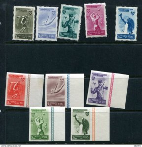 Romania 1945 Semi postal set Perf MNH+imperf MH 13832