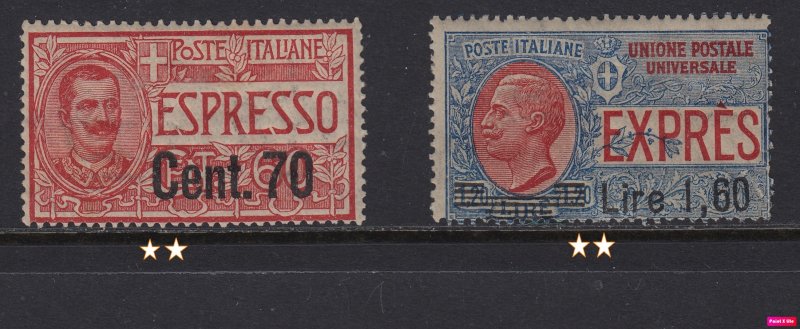Italy Regno - Investment Collection Vittorio Em. III - cv 2100$ Espressi MNH**