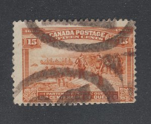 Canada 1908 Quebec Stamp #102-15c VG/F Used Guide Value = $50.00