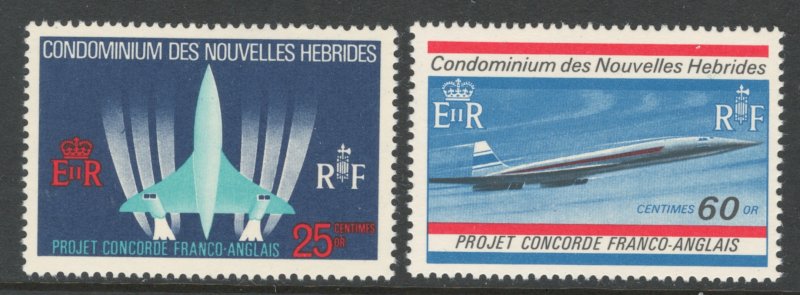 French New Hebrides 1968 Development of Concorde Scott # 149 - 150 MH