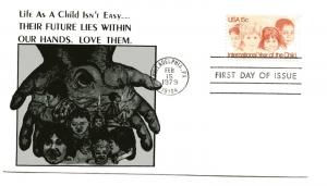 1772 International Year of the Child,  Unknown, (black), FDC