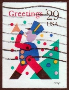 USA 1993 Sc#2800, SG#2859 29c Toy Soldier & Horn USED-VF-NH.