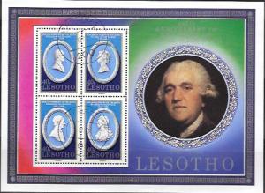 Lesotho cancelled Souvenir Sheet. Josiah Wedgwood #301