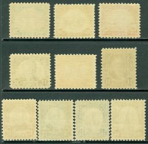 EDW1949SELL : USA 1931 Sc #692-701 VF-XF, MNH Great set for this issue Cat $141