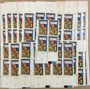 2102  Crime Prevention, McGruff Crime Dog 25 MNH 20 c Plate Blocks   FV $20 1984