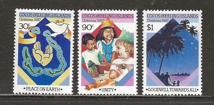 Cocos Islands Scott catalog # 169-171 Mint NH