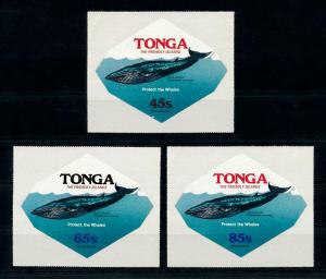 [99405] Tonga 1977 Marine Life Whales Self adhesive Revenue stamps MNH