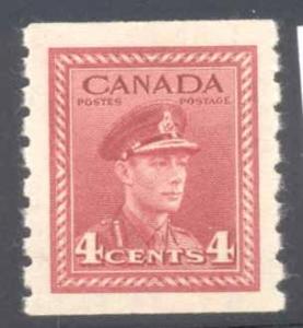 Canada ~ #267 ~ 4c George VI - War Issue Coil ~ MNH