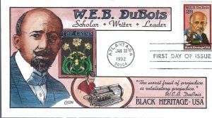 Collins Designed/Painted W.E.B. DuBois Black Heritage FDC!!