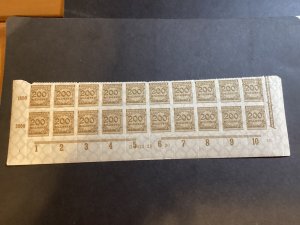 ICOLLECTZONE Germany 304 Margin Strip of 20 VF NH (C300-112)