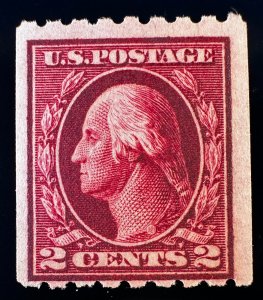 US Scott #411 var Lake M NH OG F, perforated 8.5 Horizontally, unlisted