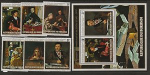 BURUNDI Sc 468-73+473a NH SET+S/S of 1974 - ART 