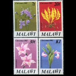 MALAWI 1983 - Scott# 423-6 Local Flowers Set of 4 LH