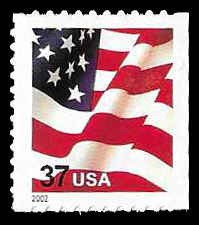 PCBstamps   US #3634 Bk Sgl 37c Flag, die cut 11.25, MNH, (33)