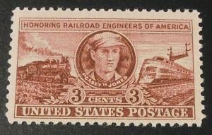 1950 3c Railroad Engineer Scott 993 Mint NH