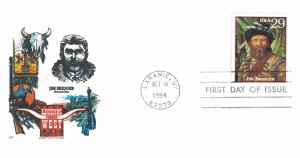 1994 FDC, #2869c, 29c Legends of the West, House of Farnam w/insert