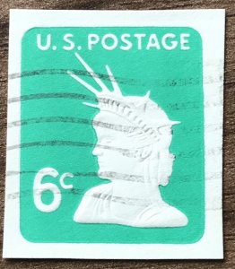 US #U551 Used Cut Square Statue of Liberty SCV $.25 L35