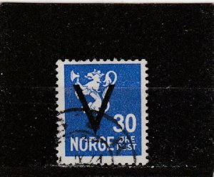 Norway  Scott#  230  Used  (1941 Overprinted)