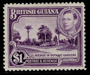 BRITISH GUIANA GVI SG317, $1 bright violet, M MINT. Cat £29.