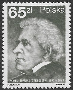 POLAND 1987 Pawel Edmund Strzelecki Explorer Issue Sc 2796 MNH