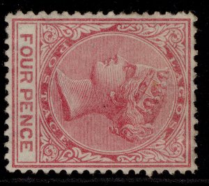 NIGERIA - Lagos QV SG14a, 4d carmine, M MINT. Cat £1700. WMK SIDEWAYS