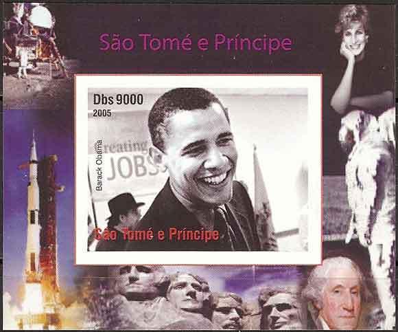 St Thomas - Obama Family Deluxe Imperf Sheetlet 19A-115