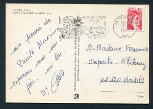 1981 Multiview Postcard - Sainte Maxime, France - Nice Pictorial Cancel
