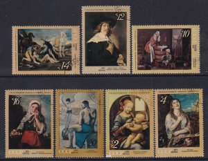 Russia 1971 Sc 3867-73 Foreign Master Paintings in Russian Museums Stamp CTO