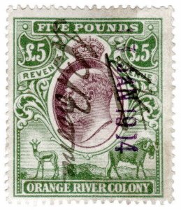 (I.B) Orange River Colony Revenue : Duty Stamp £5