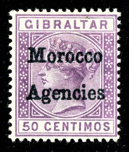 [mag763] MOROCCO AGENCIES 1898 SG#6f VARIETY e joined to n (Blue-black opt)