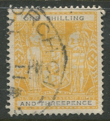 STAMP STATION PERTH New Zealand #AR100 Postal Fiscal Issue Used 1955 CV$1.00