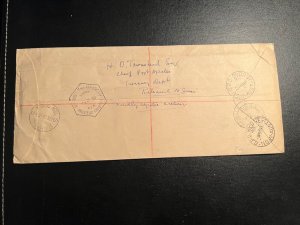 1938 Registered Australia Papua New Guinea Dual Postage Cover to Ashfield NSW