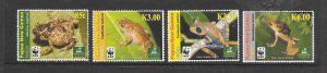 PAPUA NEW GUINEA #1362-5 WWF FROGS MNH