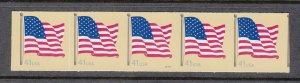 USA PNC SC# 4187 FLAG $0.41c PL# S1111 MOTTLED TAG SELF ADHESIVE PNC5 MNH