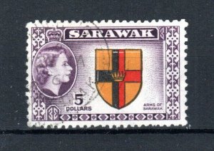 1957 Sarawak $5 Arms Of The Lander Sarawak Sg 202 Fu Cds-