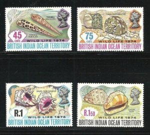 Album Treasures Br Indian Ocean Territory Scott # 59-62 Sea Shells MNH