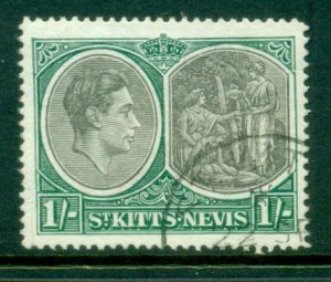 St Kitts Nevis 1938-48 KGVI Pictorial Columbus Looking for Land 1/- FU