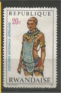 RWANDA, 1970, MNH 20c, African National Costumes, Scott 343