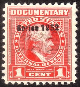 1952, US 1c, Documentary, Used, Sc R586