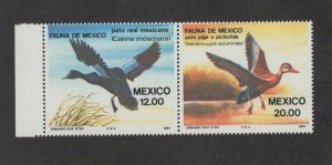 Mexico Scott 1346 - 1347 - Ducks. Pair. MNH.