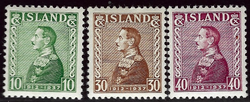 Iceland SC#199-201 Mint F-VF...Quality lot!!