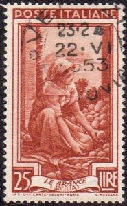 Italy 558 - Used - 25L Sorting Oranges (1950) (2)