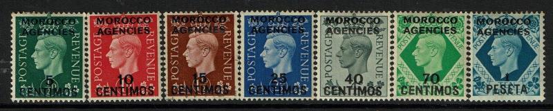 Morocco Agencies SG# 165-171, Mint Hinged, H. Rem, 167 No Gum, 171 Toned - S2076