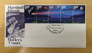 Marshall Islands 1985 - Halley's Comet, Space - Scott 90a - First Day Cover
