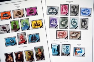 COLOR PRINTED SAN MARINO 1941-1965 STAMP ALBUM PAGES (40 illustrated pages)